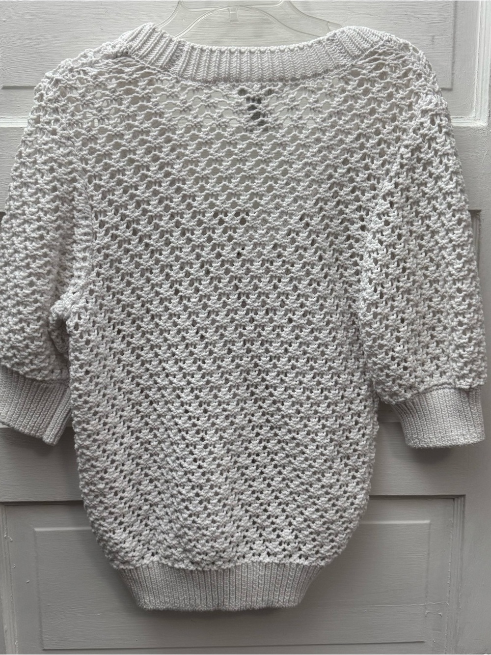 Design History White Crochet Knit Coastal Cardigan XS - Picture 3 of 6
